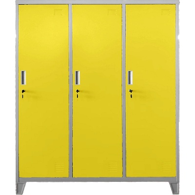 Carmen Метален шкаф Carmen CR-1604-3 JZ - сив / жълт (3580175_4)