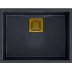 Quadron Композитна мивка за под плот Quadron Unique David 50 черно-златна 55x42 см (HQD5542U8-G1) Мивка за вграждане