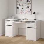  Бюро Function Plus с 2 врати и 2 чекмеджета Бял гланц