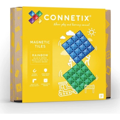 Connetix Rainbow Blue & Green Base Plate 2 ks