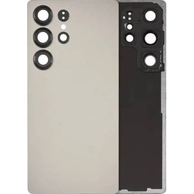 Zadní sklo + kryt kamery Samsung Galaxy S25 Ultra 5G (bez loga) – Aftermarket Plus – titanová šedá SAM3795