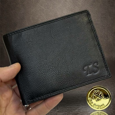 Černá slim a Tvůj vlastní MONOGRAM v ceně navíc mince zdarma + ražba monogramu A Okrasně Monotype Cors