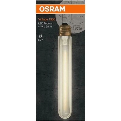 Osram LED žárovka 1906 Tube 35, E27, 4 W, 400 lm, 2000 K, jantarová