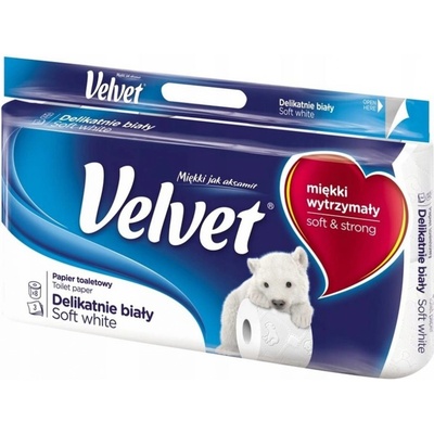 Velvet White Soft 3-vrstvový 8 ks