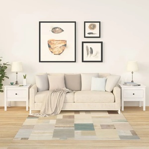 vidaXL Странични масички, 2 бр, бели, 50x50x49 см, борово дърво масив (813797)