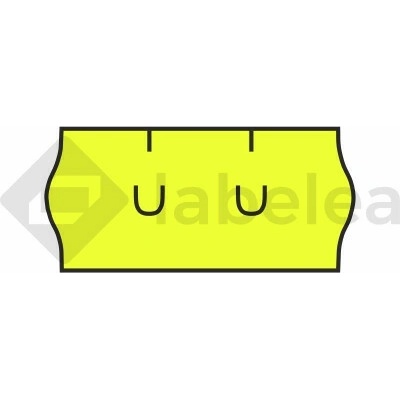 Labelea Samolepiace etikety do klieští, 26x12 mm UNI farebné signálne, Farba etikiet Signálna žltá ECI2612UNI36SY