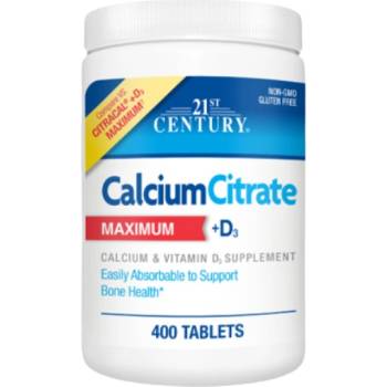 21st Century Calcium Citrate + D3 Maximum [400 Таблетки]