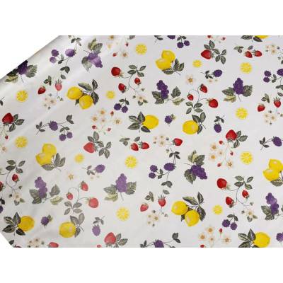 Ubrusovina PVC s textilním podkladem Varianta: 29 bílá ovoce, Balení: 1 m