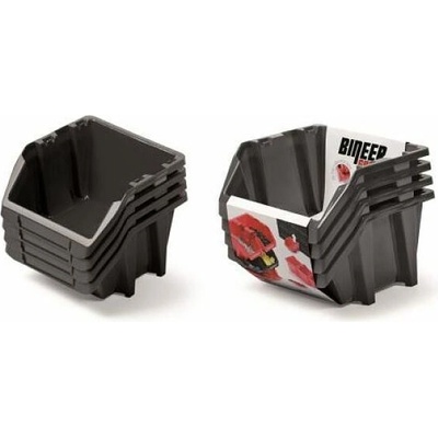 PROSPERPLAST Set plastových úložných boxů 4ks BINEER SHORT SET 272 x 238 x 236 cmčerný