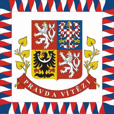 Prezidentská vlajka (standarda) - 100 x 100 cm - tunel, karabina