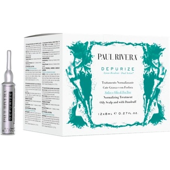 Paul Rivera Depurize Терапия против пърхот за мазна коса, 12 x 8 ml