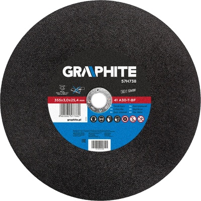 Graphite Rezací kotúč na kov 355 x 3,0 x 25,4 mm 57H738