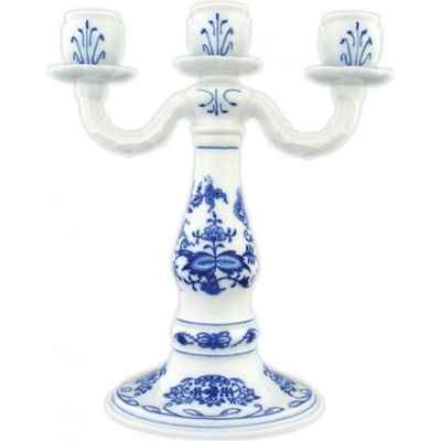 Cibulák Dubí Svícen tříramenný - cibulový porcelán 70182