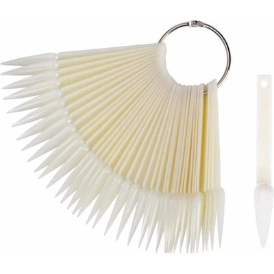 Starnails Vzorník na UV gel/ gel lak/ lak, NATURAL - tvar stiletto, vějíř