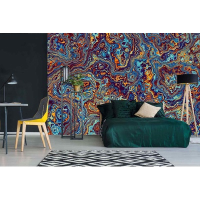 DIMEX ART Самозалепваща се флизелинова фототапета цветен мраморен фон 375 x 250 см