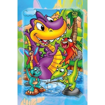 Art Dřevěné Dinosauři na rybách 16 dílků