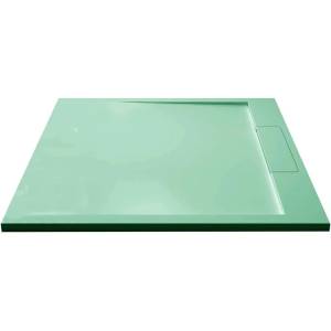 Inter Ceramic Квадратно композитно душ корито Inter Ceramic 90x90 см, ментово зелено (9090LG)