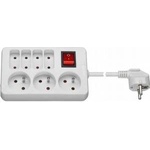 PremiumCord Pre-loosening power 230V 1.5m 3+4 sockets+switch