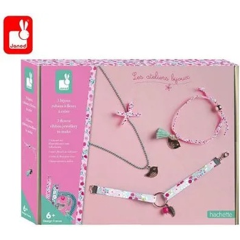 Image 1 of Janod - Комплект за изработка на бижута с цветни панделки (J07928)