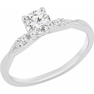 Eppi Zásnubní prsten s výběrem písmene a lab grown diamanty Mileva RE50139