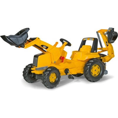 Rolly Toys Šľapací traktor CAT čelný nakladač zadná radlica