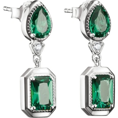 THOMAS SABO náušnice Green Octagon Stones H2334-166-6