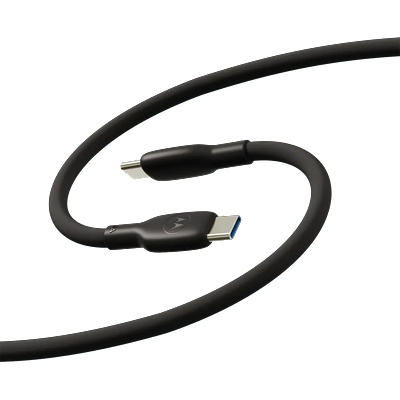 Motorola Кабел за зареждане Motorola Turbo Power Silicone Cable , USB-C към USB-C, 2m (SJCS0CCBK20)