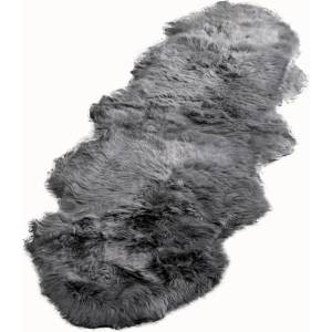 Native Natural Двойна сива овча кожа, 60 x 240 cm - Native Natural (RUG-2PELT-GRY)