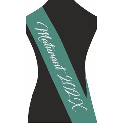 ON-DESIGN Šerpa MATURANT Barva: emerald, Barva potisku: zlatá metalická, Fonty písma: Segoe Print