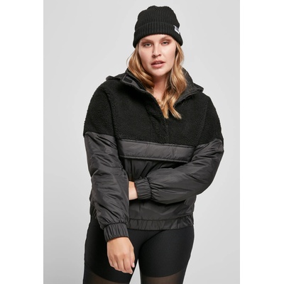 Urban Classics Дамско яке в черно Ladies Sherpa Mix Pull Over JacketUB-TB3990-00825 - Черен, размер S