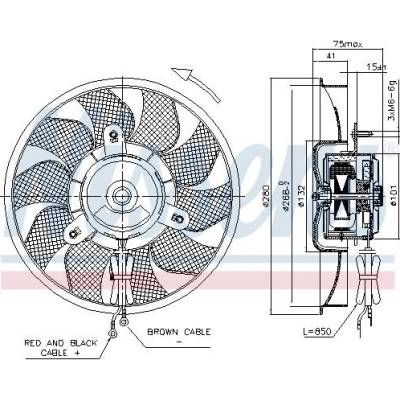 Ventilátor chladiče NISSENS 85548