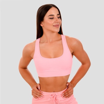 GymBeam Спортен сутиен Mesh Panel Pink S