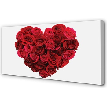 Obraz canvas Srdce z ruží 100x50 cm
