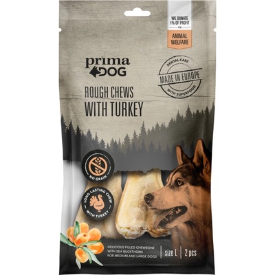 PrimaDog Rough Chews Turkey Sea bucktho L 13,5 cm 140 g