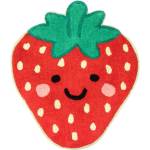Sass & Belle Червен памучен детски килим 60x52 cm Strawberry - Sass & Belle (QUIN072)