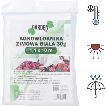 JAKS netkaná textília 1.1 X 10 M 30G/M2 ZIMNÁ BIELA