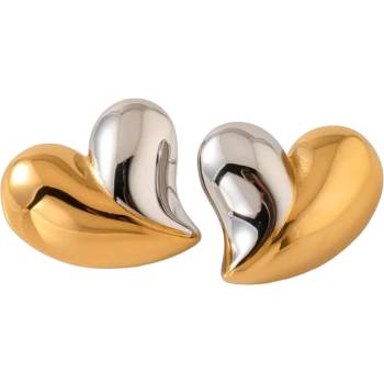 HARAHU Обеци vo-29202 - Златна / Сребърна kp29202 (vo-29202)