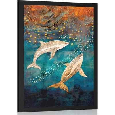 Plakát velryby v magickém oceánu - 40x60 no frame