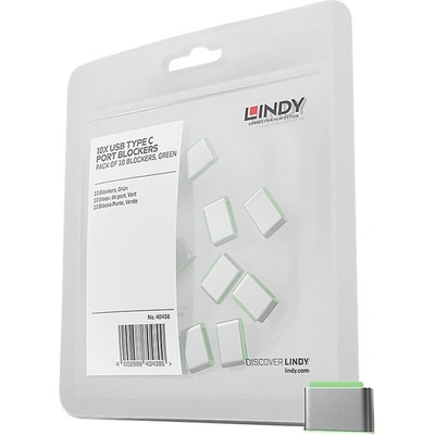 Lindy usb-c портов адаптер ключ зелен 10 броя (40438)