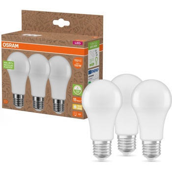 OSRAM Комплект от 3 LED крушки от рециклирана пластмаса A100 E27/14W/230V 2700K - Osram (P227963)