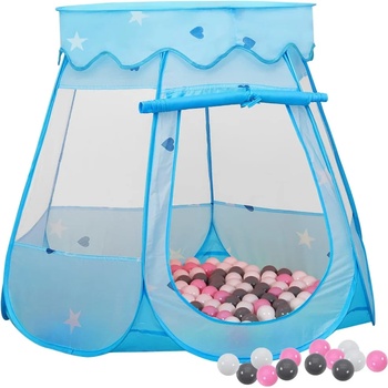 Image 1 of vidaXL Детска палатка за игра с 250 топки, синя, 102x102x82 см (3107723)