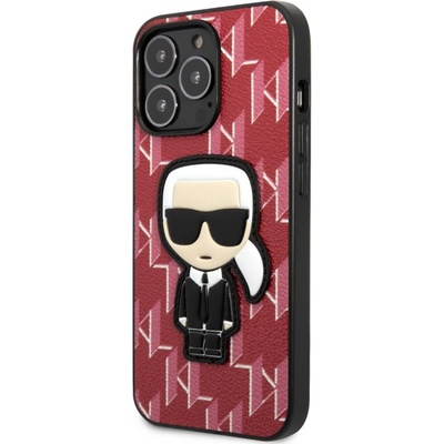 Pouzdro Karl Lagerfeld Monogram Ikonik iPhone 13 Pro Red
