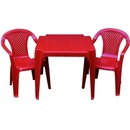 Ipae sada červená 2 židličky a stoleček