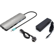 i-tec USB-C Metal Nano 2x Display Docking Station with PD 100 W + Charger 100W C31NANOHDM2D100