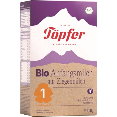 Töpfer Био козе мляко за кърмачета Töpfer Lactana 1, опаковка 400 g (4006303006080)
