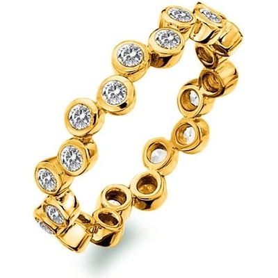 Hot Diamonds pozlátený prsteň s topazami a diamantom Gemstone DR294