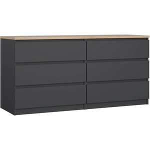 Tvilum Тъмносив скрин 154x76x50 cm Naia - Tvilum (75228ighl)
