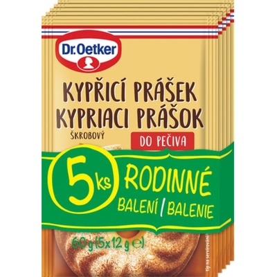 Dr. Oetker Originál Kypřicí prášek do pečiva škrobový 5 x 12 g