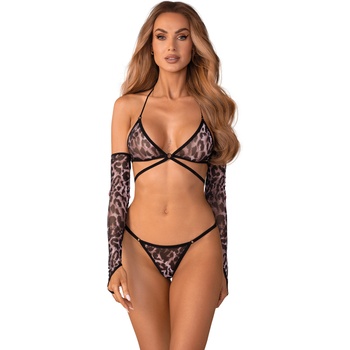 Obsessive Addia 3-pcs Set Black S/M