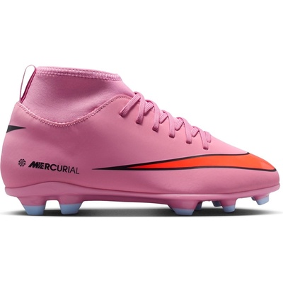 Nike Юношески футболни бутонки Nike Mercurial Superfly 10 Junior Firm Ground Football Boots - Pink/Black